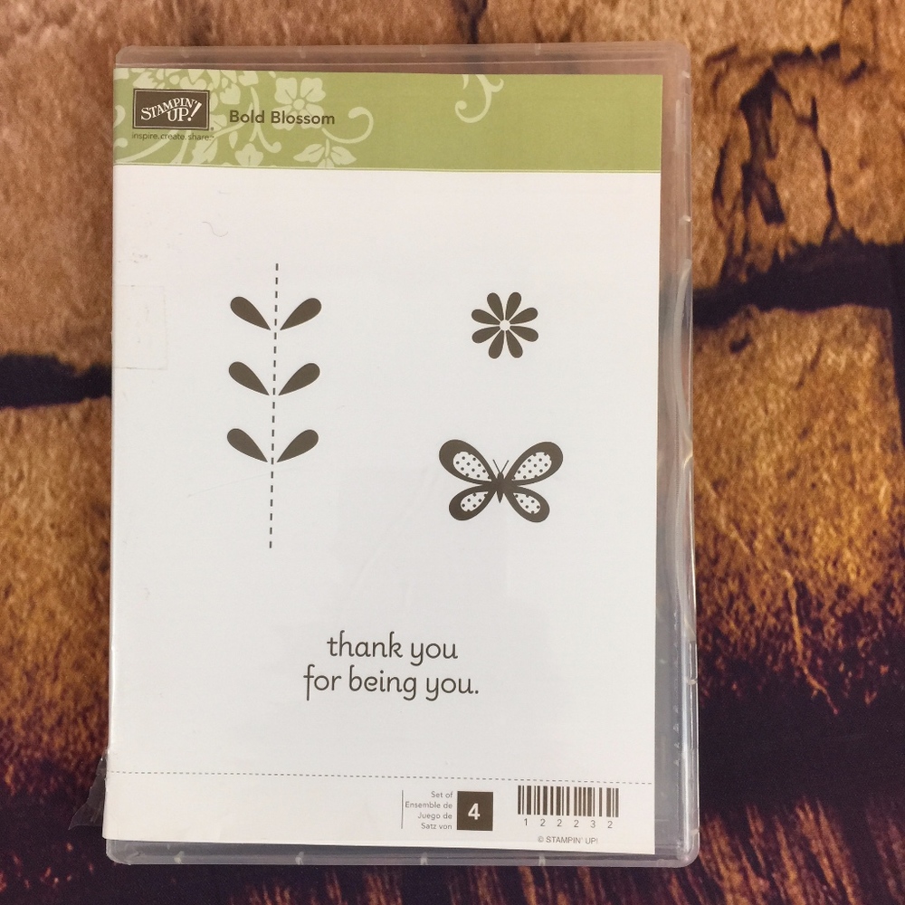 🌸 Bold Blossom Stampin Up Stamps NOS